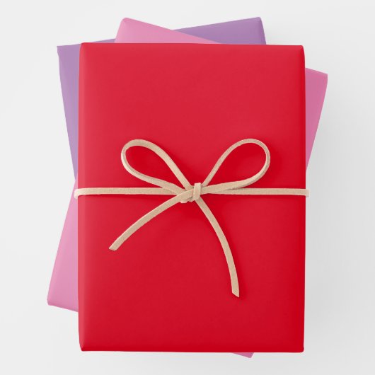 Geschenkpapier, rot, rosa, violett geschenkpapier set (Beispiel)