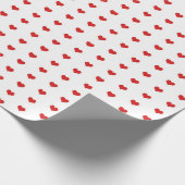 Geschenkpapier - Rote Herzen (Ecke)