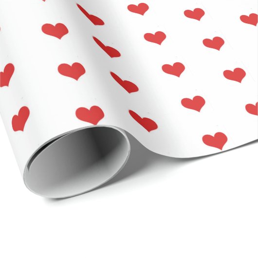 Geschenkpapier - Rote Herzen (Rolleneckpunkt)