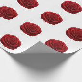 Geschenkpapier - Rote Rosenblüte (Ecke)