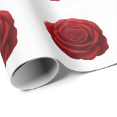 Geschenkpapier - Rote Rosenblüte (Rolleneckpunkt)