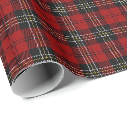 Geschenkpapier - Roter Tartan Macpherson Clan (Rolleneckpunkt)