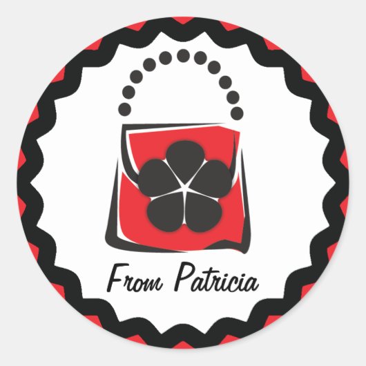 Geschenkpapier Runder Aufkleber (Vorderseite)