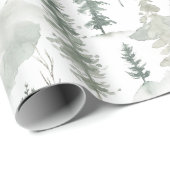 Geschenkpapier Rustikale Holzbaumhütte (Rolleneckpunkt)