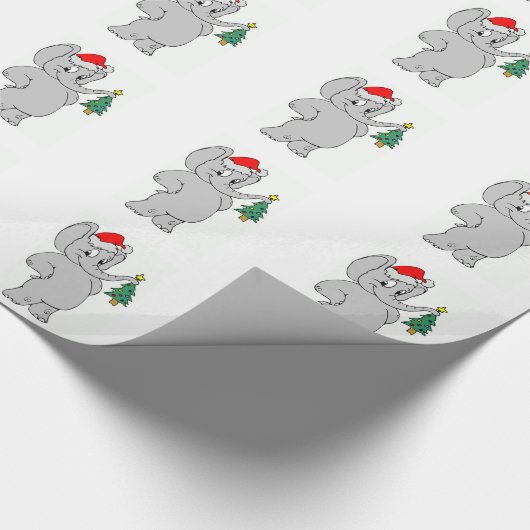 Geschenkpapier/Santa-Elefant Geschenkpapier (Ecke)