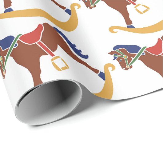 Geschenkpapier - Schaukelpferd (Rolleneckpunkt)