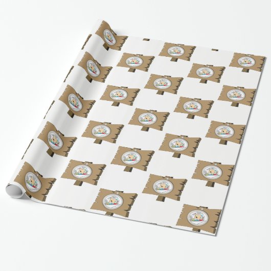 Geschenkpapier Schild Mann (Ungerollt)