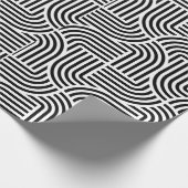 Geschenkpapier - schwarz-weiß Lienen (Ecke)