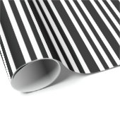 Geschenkpapier | Schwarz-weiße Streifen (Rolleneckpunkt)
