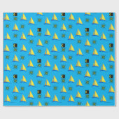 Geschenkpapier Segelboote (Flach)