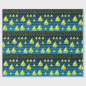 Geschenkpapier Segelboote (Flach)