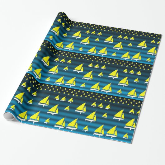 Geschenkpapier Segelboote (Ungerollt)