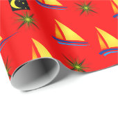 Geschenkpapier Segelboote (Rolleneckpunkt)