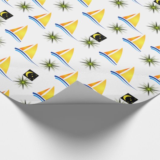 Geschenkpapier Segelboote (Ecke)