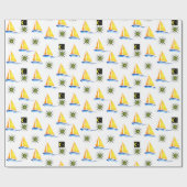 Geschenkpapier Segelboote (Flach)