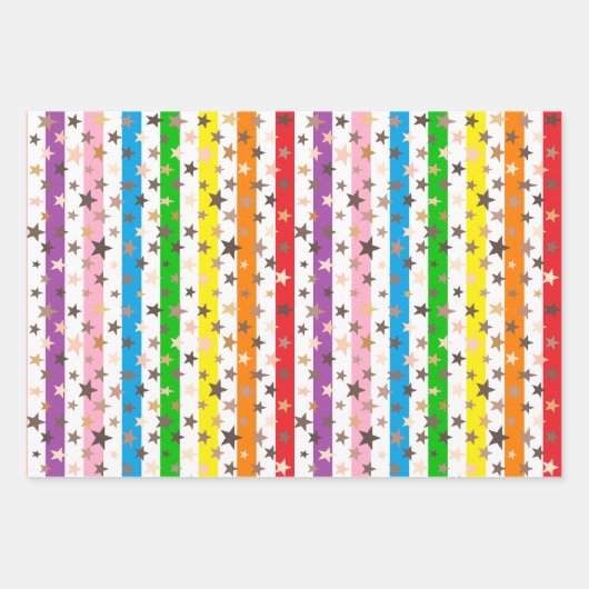 Geschenkpapier-Set mit 3 flachen Bögen Geschenkpapier Set (Vorderseite)
