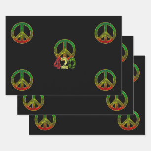 Geschenkpapier-Set mit 3 flachen Bögen Geschenkpapier Set