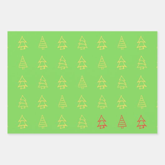 Geschenkpapier-Set mit 3 flachen Bögen Geschenkpapier Set (Vorderseite)