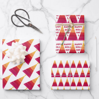 Geschenkpapier-Set mit 3 flachen Bögen Geschenkpapier Set