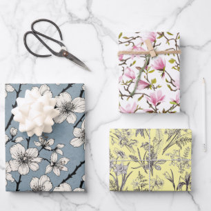 Geschenkpapier-Set mit 3 flachen Bögen Geschenkpapier Set