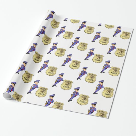 Geschenkpapier Sicherheitsbeamter (Ungerollt)
