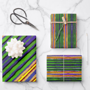 Geschenkpapier Streifen Set