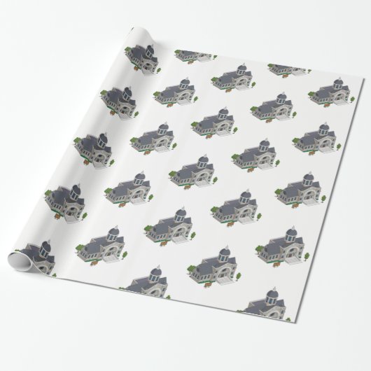 Geschenkpapier Tempel (Ungerollt)