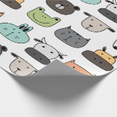 Geschenkpapier - Tiergesichter (Ecke)