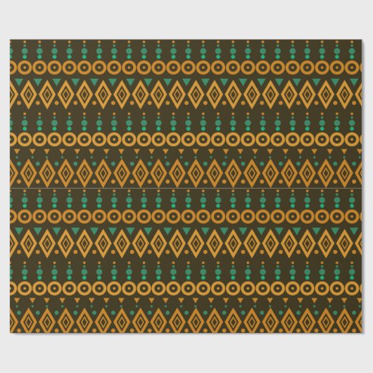 Geschenkpapier Tribal Afrikanisches Muster Diamond (Flach)