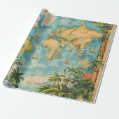 Geschenkpapier - Vintage Atlas (Ungerollt)