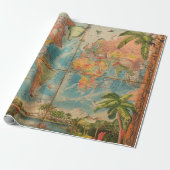 Geschenkpapier-Vintage Atlas Geschenkpapier (Ungerollt)