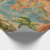 Geschenkpapier-Vintage Atlas Geschenkpapier (Ecke)