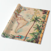 Geschenkpapier-Vintage Atlas Geschenkpapier (Ungerollt)