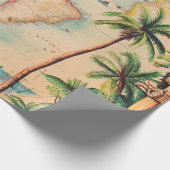 Geschenkpapier-Vintage Atlas Geschenkpapier (Ecke)
