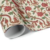 Geschenkpapier Vintage Weihnachtsbirnen & Schlitte (Rolleneckpunkt)