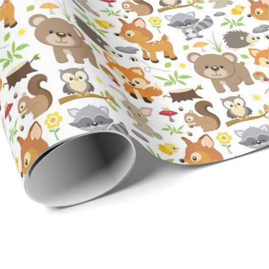 Geschenkpapier - Waldtiere 2 (Rolleneckpunkt)