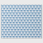 Geschenkpapier - Wasserfarbe Blauer Schmetterling (Flach)