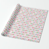 Geschenkpapier Weihnachten Fröhlich und Hell (Ungerollt)