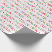 Geschenkpapier Weihnachten Fröhlich und Hell (Ecke)