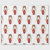 Geschenkpapier - Wikinger Krieger Prinzessin (Flach)