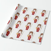 Geschenkpapier - Wikinger Krieger Prinzessin (Ungerollt)