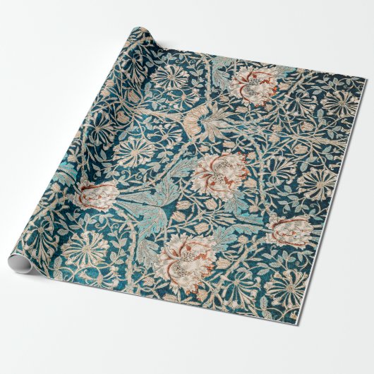 GESCHENKpapier : WILLIAM MORRIS : HONEYSUCKLE (Ungerollt)
