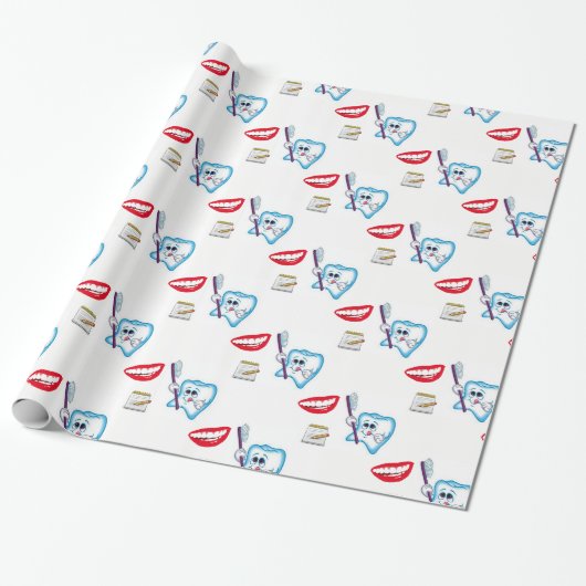 Geschenkpapier Zahnarzt (Ungerollt)