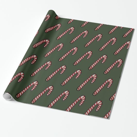 Geschenkpapier, Zuckerstange Geschenkpapier (Ungerollt)