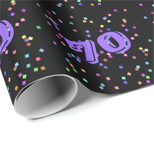 Geschenkpapier zum 70. Geburtstag (Rolleneckpunkt)