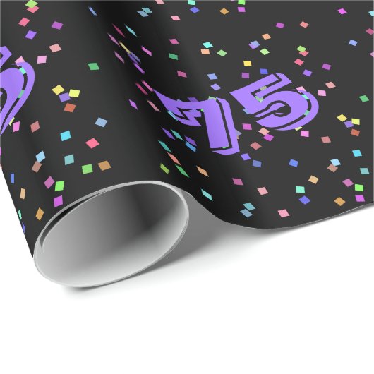 Geschenkpapier zum 75. Geburtstag (Rolleneckpunkt)