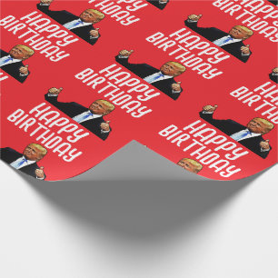 GESCHENKpapier ZUM GEBURTSTAG VON DONALD TRUMP
