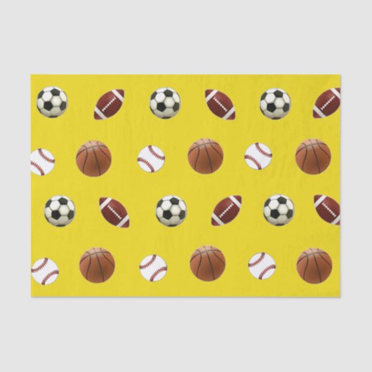 Geschenkpapier zum Thema Sport Seidenpapier (Vorderseite)