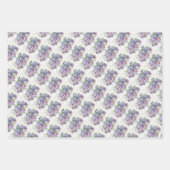 Geschenkpapierbögen - Lavendel- und rosa Blumen Geschenkpapier Set (Vorderseite 3)