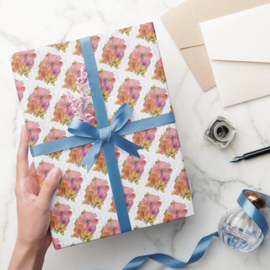 Geschenkpapierrolle - Pastellblumen Geschenkpapier (Schenken)